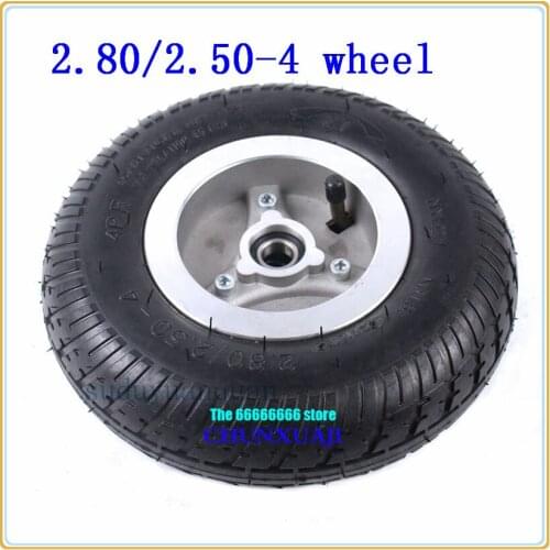 2.50-4 tyre wheel 2.80/2.50-4 Scooter Tire Inner Tube and rims Set Suits Schwinn ,Baby carriage,Elderly Mobility scooter