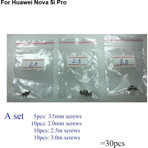 30PCS a set Silver Screw For Huawei Nova 5i Pro mainboard motherboard Cover Screws Repair Parts For Huawei Nova 5 i pro 5ipro