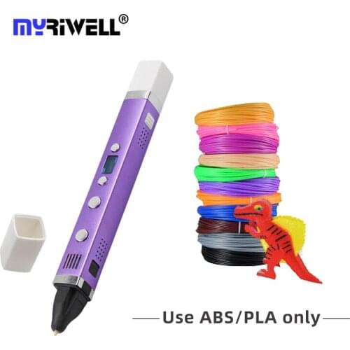 Myriwell RP-100C Aluminium body PLA/PCL/ABS filament 3D drawing pen for kids creative toys 3d printing pen DIY