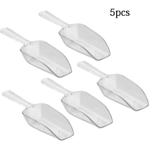 5/3 Pcs Ice Cream Scoop Mini Transparent Thickened Plastic Ice Scoop Candy Dessert Buffet Ice Cream Protein Powder Kitchen Scoop