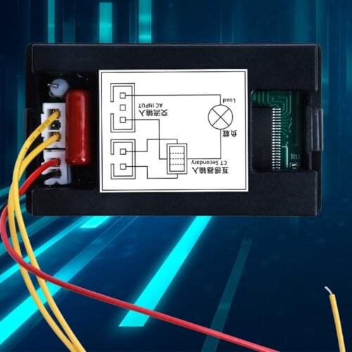 AC Voltage Ammeter LCD Dual Display Digital Voltage Amplifier Power Voltmeter