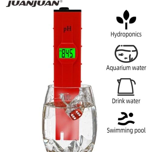 Pen-type Digital aquarium PH meter temperature Compensation ATC LCD Water Quality Acidity Tester for Aquarium with backlight 20