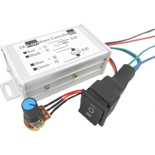 PWM Driver Reversible DC 9-60V 20A PWM DC Motor Driver Speed Controller 12V 24V 36V 48V 60V PWM Control Board