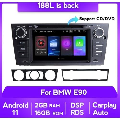 DSP Carplay 4G+64G Android 11 For BMW E90 E91 E92 E93 3 Series Car dvd Radio Multimedia Video Player Navigation GPS BT 2 din dvd