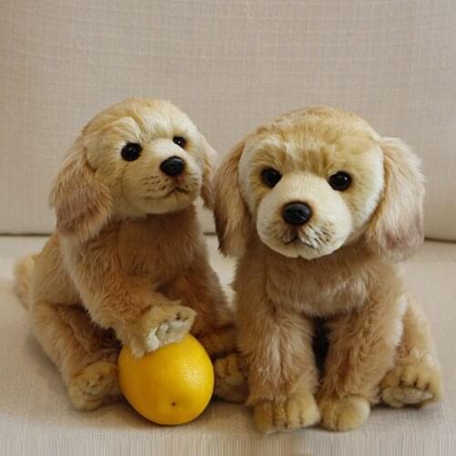 Simulation Labrador Dog Plush Toy Stuffed Doll Super Realistic Labrador Retriever Dog Toys Home Decor Ornament Pet Owner Gift