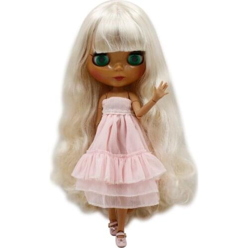 ICY DBS Blyth 1/6 bjd dolls black skin Cute youth short curly hair joint body 280BL6025 girl gift toy