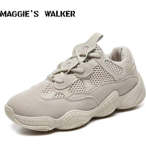 Maggies Walker Women Fashion Mesh Casual Shoes Lacing Platform Out-door Casual Walking Shoes Size 35-40