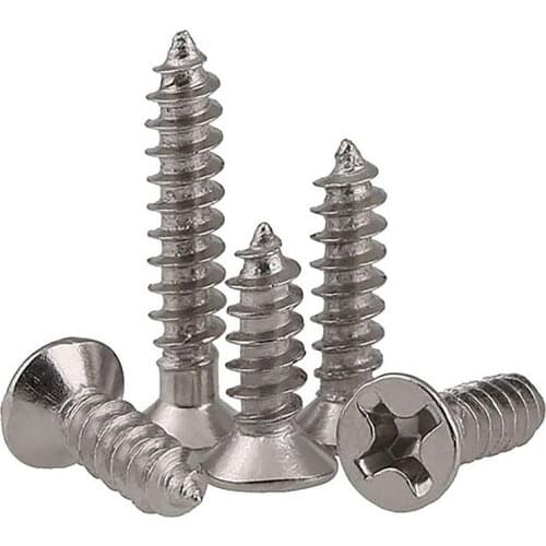 Stainless steel Cross recessed countersunk head tapping screws Wood SCREW M2-M3.5