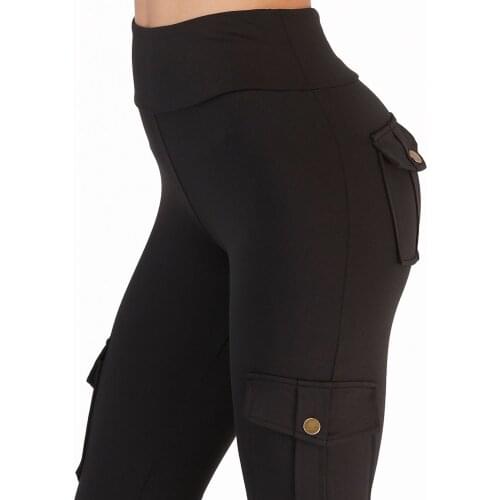 Spot the new trend of elastic tight-fitting military style peach hip hip hip high waist quick-drying running pants yoga pants