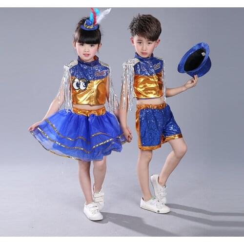 New Arrivel Children Modern Dance Costume Girl Boy Hip Hop Dance Costume Kids Jazz Dance Costume for Performance 89