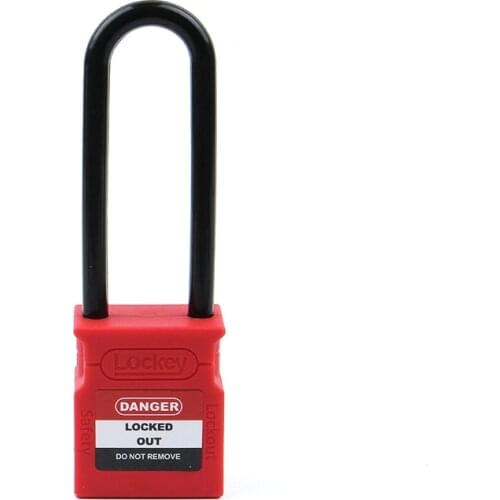 New Product 76mm Long Nylon Insulation Shackle Body Safety Padlock Loto Lockout Tagout Pad Locks