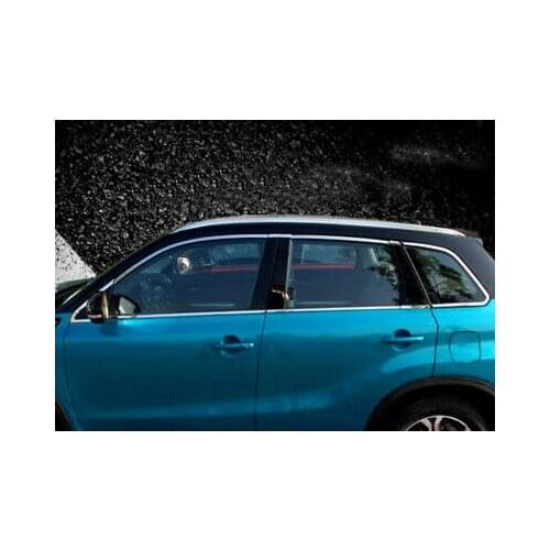 Window Full Complete Around Cover Trim 14pcs For Suzuki Vitara Escudo 2015-2018