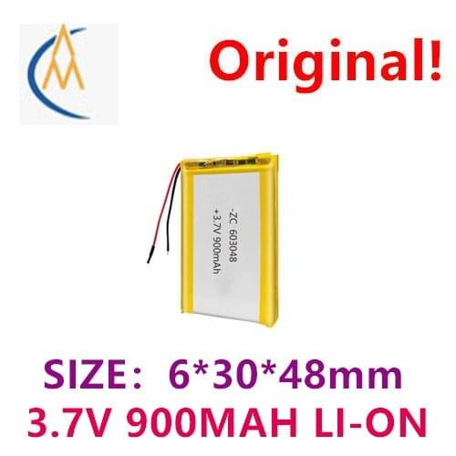Polymer lithium battery 603048-900mah water replenisher projector rechargeable battery navigator electronic products