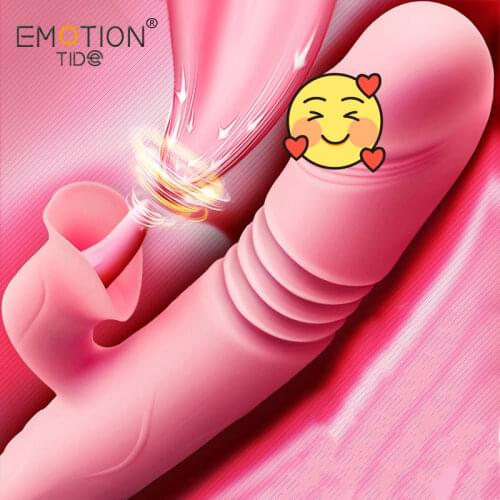 Vibrator Fully Automatic Retractable G-Spot Clitoris Tongue Licking Female Sex Toys Tongue Licking Masturbation Adult Product 18