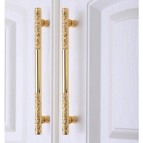 160 192mm Modern fashion luxury creative K gold yellow bronze antique brass retro cupboard wardrobe kitchen cabinet door handle