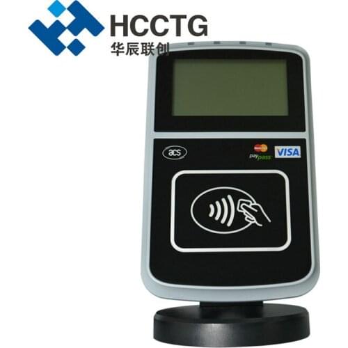Bank Card Bus Payment Paypass Paywave Big LCD Screen USB EMV NFC Smart Card Reader Writer with Stand (ACR123U)