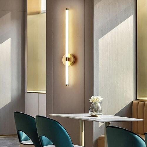 Modern Long Strip LED Wall Lamp for Living Room 220V 19W 26W 32W Bedside LED Wall Lighting Fixtures for Home Decro Light Sconce
