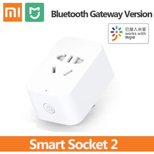 Xiaomi Mijia Smart Socket 2 Bluetooth Gateway Version Wireless Remote Control Adaptor Power On Off Work With MiHome APP