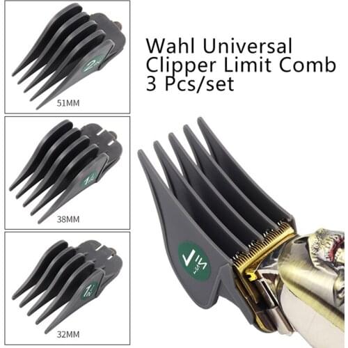 3pcs/set 32/38/51mm Universal Clipper Trimmer Large Limit Comb Cutting Guide Attachment For WAHL