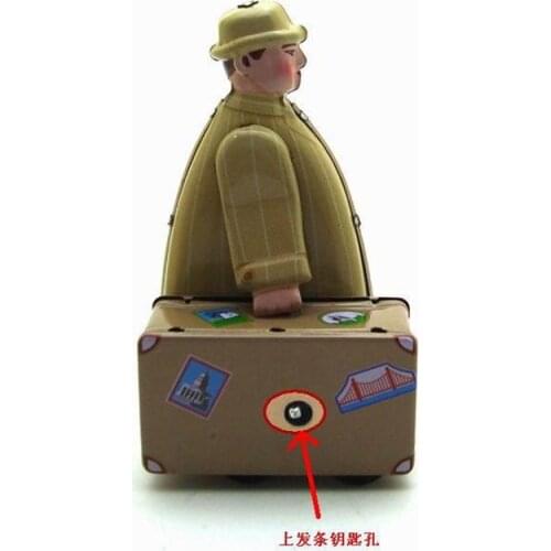 Vintage Clockwork Wind Up Traveler toys Photography Children Kids Adult Traveler Tin Toys Classic Toy Christmas Gift