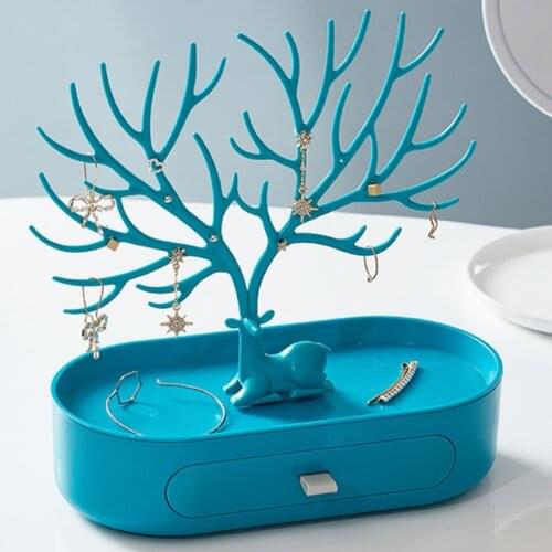 Black White Pink Rose Red Deer Earrings Necklace Ring Pendant Bracelet Jewelry Cases&Display Stand Tray Tree Storage jewelry