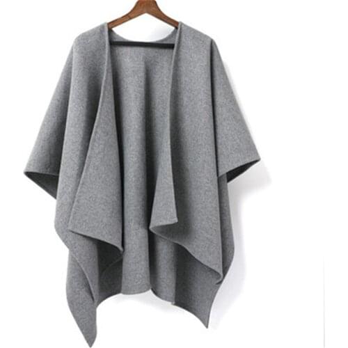 High grade 100%lambswool solid knit women fashion heavy scarfs shawl pashmina 112x140cm