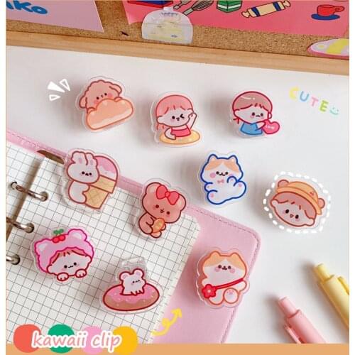 MINKYS New Arrival Cute 10pcs/ Kawaii Paper Clip Decorative Bookmark Binder Clips Memo Clip School Office Stationery