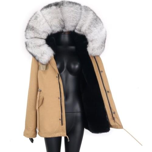 2021 Winter Womens Fur Coat Outwear Women Jackets Thick Warm Parkas Natural Fox Fur Coat Womens Coat Streetwear