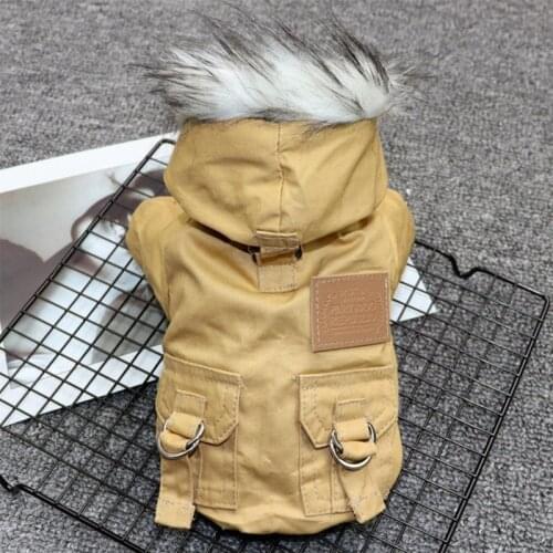 Pet Cats and Dogs Winter Warm Down Jacket Jacket Medium and Small Dog Chihuahua Hooded Clothes Lightweight Hoodie Dogs Clothes