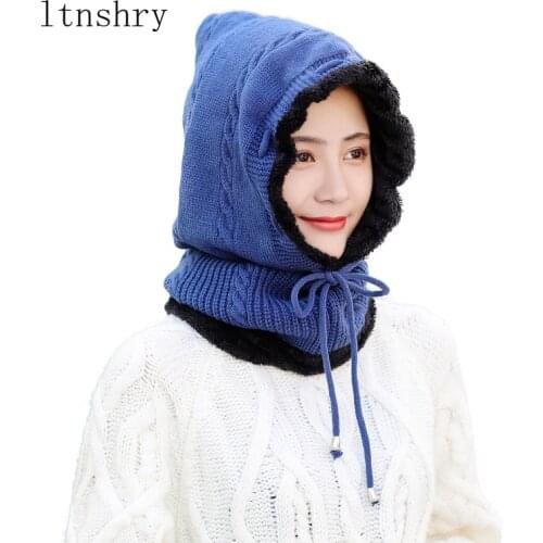 2020 Winter wool Knitted Hat Beanie Men Scarf Skullies Beanies Winter Hats For Women Men Caps Gorras Bonnet Mask Brand Hats