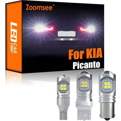 Zoomsee 2Pcs White Reverse LED For KIA Picanto 2012-2019 Canbus Exterior No Error Backup Rear Tail Bulb Light Vehicle Lamp Kit