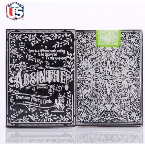 1 Deck Absinthe V2 Playing Cards Ellusionist Poker Size Deck Magic Tricks