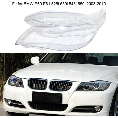 1 Pair Car Headlight Lens Glass Lampcover Cover Lampshade Bright Shell product Fit for BMW E60 E61 525i 530i 545i 550i 2003-2010