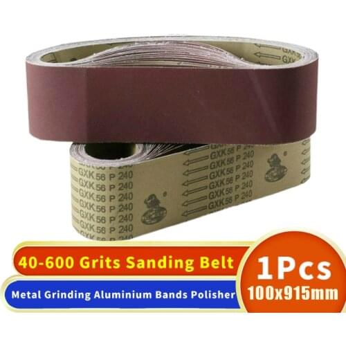 1Pcs Sanding Belts 915*100mm 40-600 Grit Assortment Metal Grinding Aluminium Bands Polisher Oxide Sander