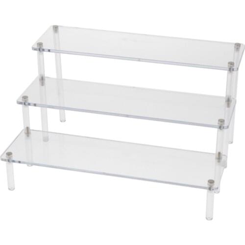 2xAction Figures Model Ladder Display Rack Toys Car Plush Doll Shelf 27x15cm