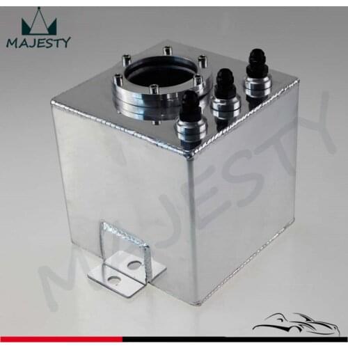 2L AN6 Fuel Surge Pot Tank Billet High Flow Swirl 2000ML Oil tank for 044 External Fuel Pump Silver