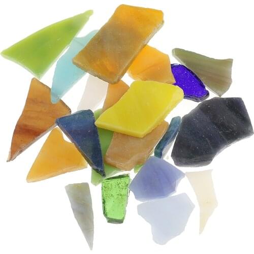 200g Assorted Irregular Glass Pieces Mosaic Tile Tessera For Glass Art Craft