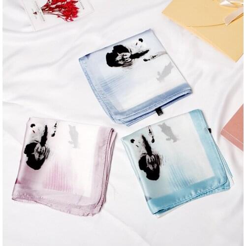 2020 70x70 Ring Lake Multipurpose women Silk twill scarf Satin square tie Hairband ladies foulard femme towel bufanda shawl