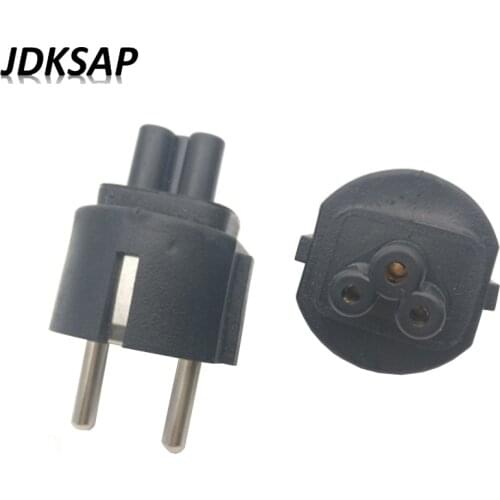 5PCS EU/US/UK Mains Power Cable Plug Adapter EU/US/UK Plug To IEC320 C5 Clover Leaf Adapter Plug