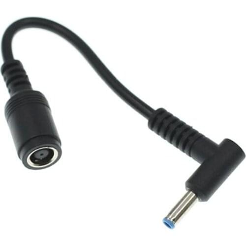 90 degrees 7.4x5.0mm Female To 4.5x3.0mm Male Tip Power Adapter Converter Cable For Hp Dell laptop