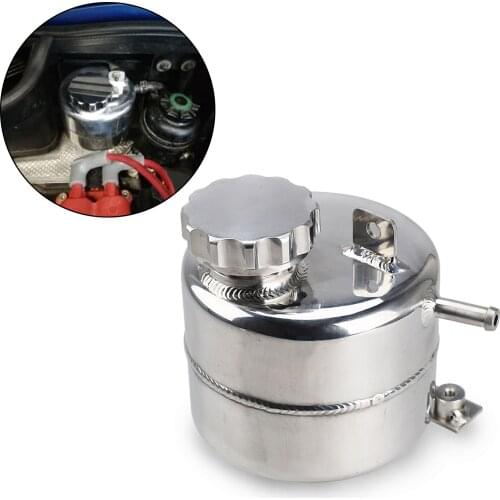 Aluminum Coolant Header Expansion Overflow Water Tank Reservoir for BMW R53 MINI Cooper S 02-06 Replace Parts Acc Silver
