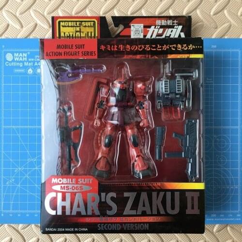 BANDAI Gundam MIA Limited Char Red Green Zaku RX-78-2 Movable Model Childrens Robot, Animation Toys