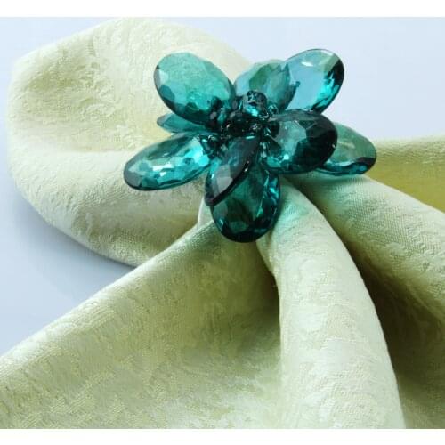 Free shipping flower napkin ring flower napkin holder for wedding many colors 12 pcs