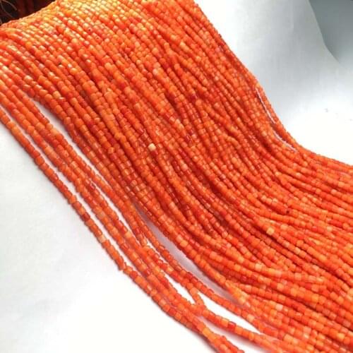 Coral Beads Small Cylindrical Shape Isolation Spacer Beads for Jewelry Making DIY Bracelet Necklace Accessories Size 3x3mm
