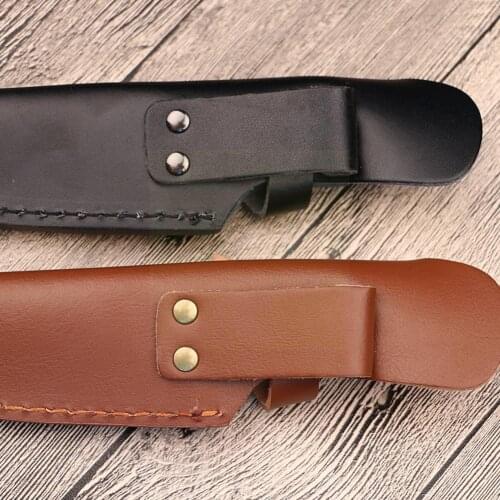 Cowhide Knife Cover Kitchen Boning Knife Leather Sheath Cleaver Fishing Butcher Outdoor Protector Knife Meat Knife H9B4