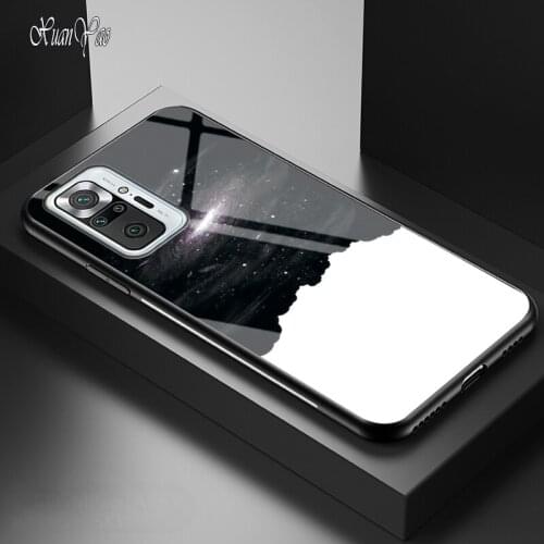 Redmi Note 10 Pro Case XUANYAO Slim Tempered Glass Cover For Xiaomi Redmi Note 10 Case Hard Mirror Soft Edge Cover Redmi Note10S