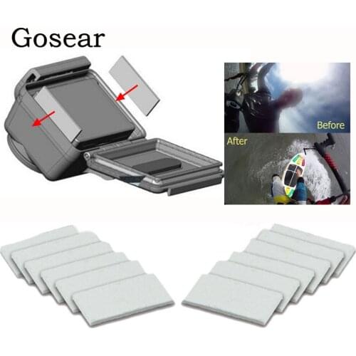 Gosear 12pcs/Set Antifogging AntiFog Strip Inserts for Go Pro GoPro Hero 5 4 3 3 2 SJ4000 Xiaomi Yi 2 4K 4 K Session Anti Fog