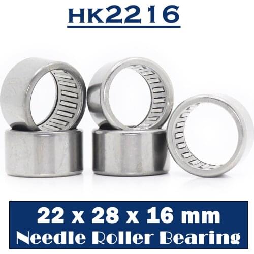 HK2216 Needle Bearings 22*28*16 mm ( 5 Pcs ) Drawn Cup Needle Roller Bearing TLA2216Z HK222816 57941/22