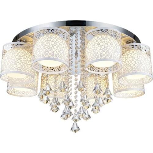 Crystal lamp ceiling lamp bedroom simple living room LED circular lighting restaurant fashion CL