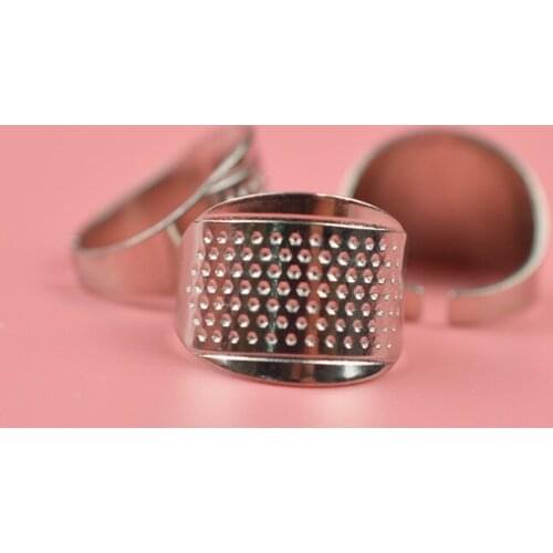 Arts Crafts Household Sewing DIY Tools Silver Ring Thimble Finger Protector Household Quilting Craft Accessories Wh
